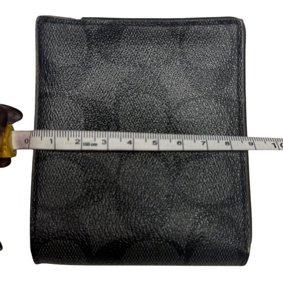 Coach F66551 Men’s Black Signature Leather ID Billfold Wallet – Good Used - Picture 8 of 8